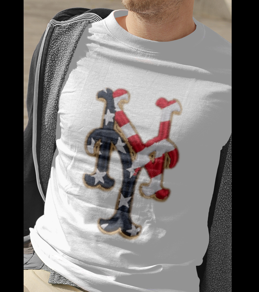 Mets American Flag Stars And Stripes Fourth Of July T-Shirt