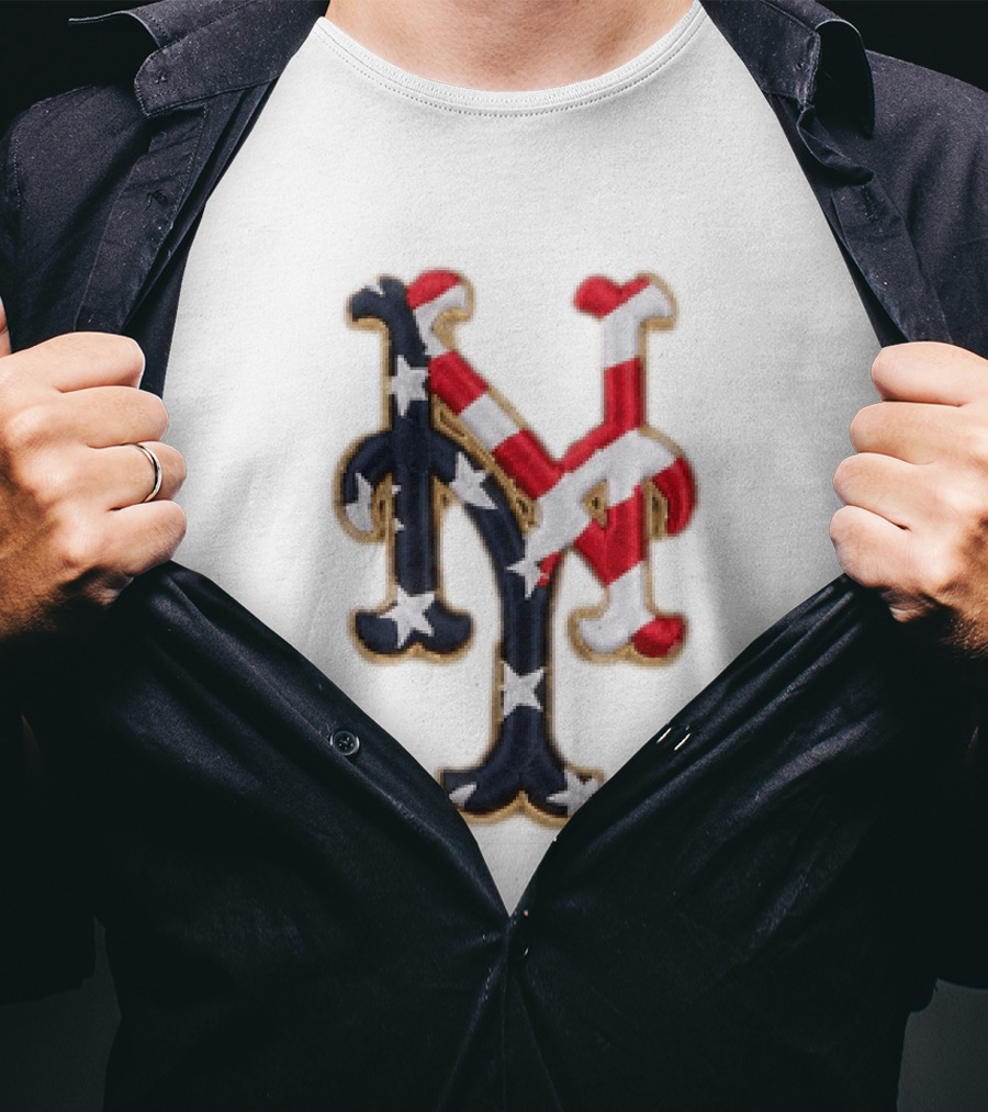 Mets American Flag Stars And Stripes Fourth Of July T-Shirt