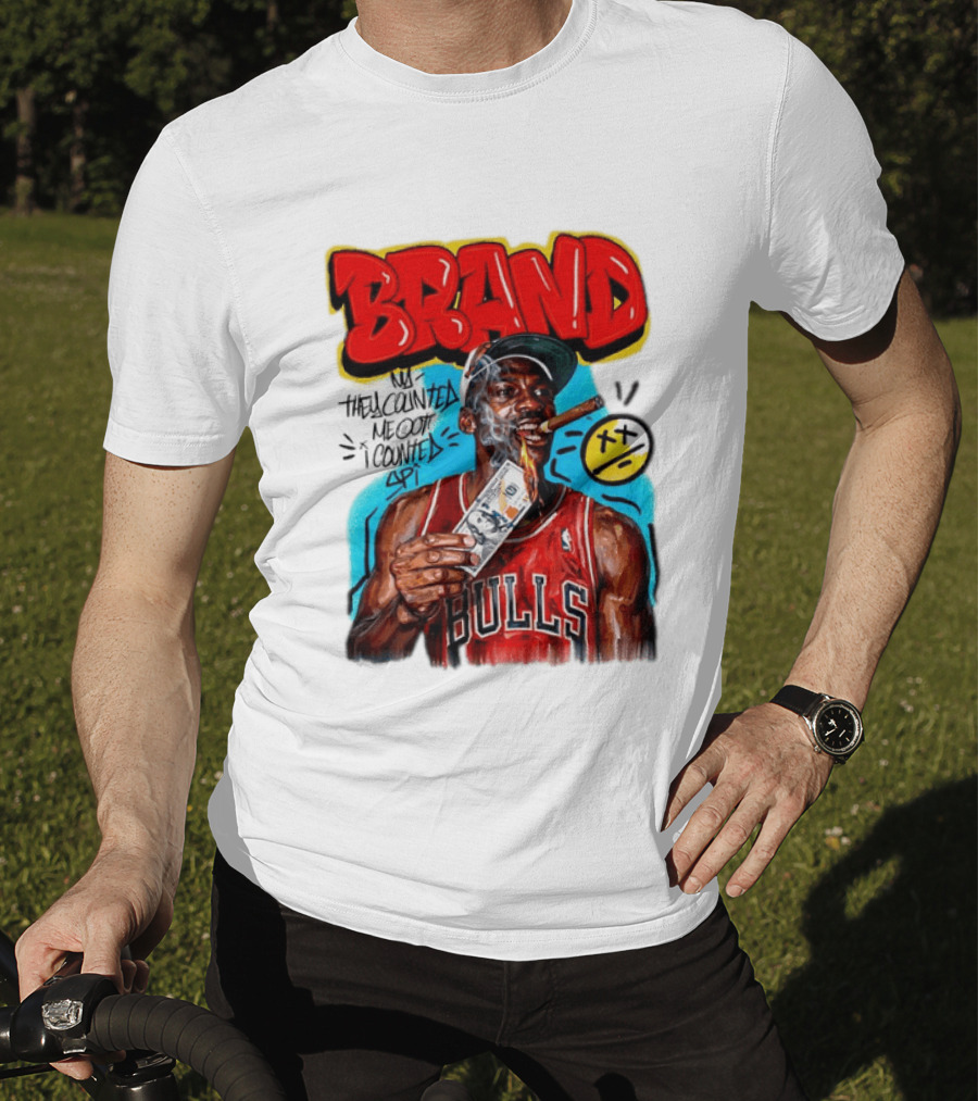 BRAND Michael Jordan Chicago Bulls NBA They Counted Me Out I Counted Spit T-Shirt