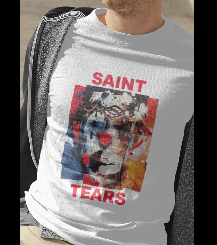 Miles McBride Saint Tears Colorful Artistic Face T-Shirt