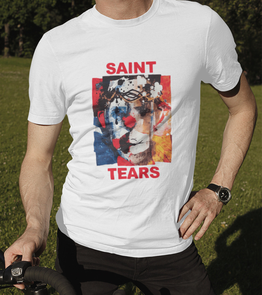 Miles McBride Saint Tears Colorful Artistic Face T-Shirt