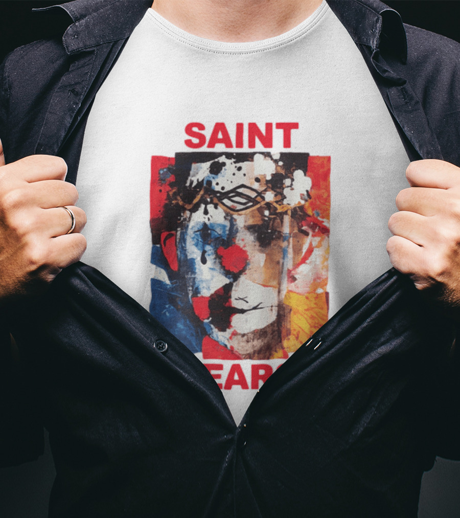 Miles McBride Saint Tears Colorful Artistic Face T-Shirt