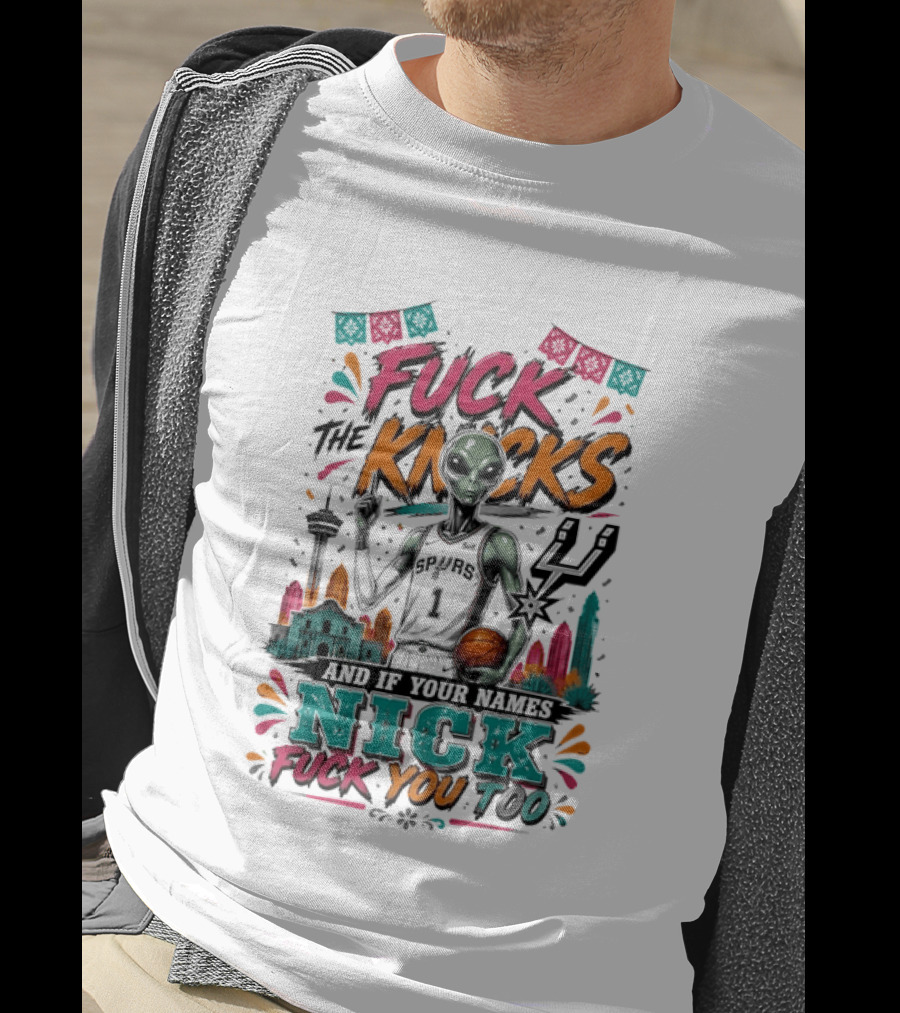 Victor Wembanyama San Antonio Spurs Alien F The Knicks And If Your Names Nick F You Too T-Shirt
