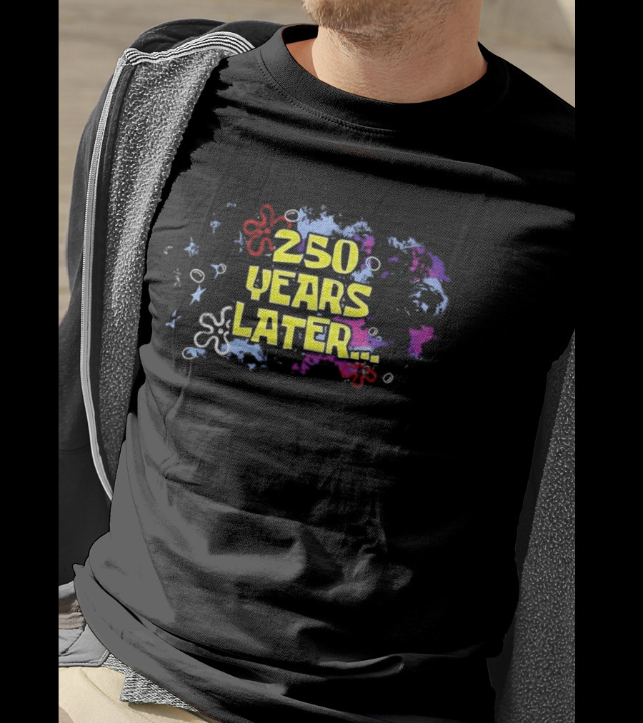 250 Years Later SpongeBob Time Card T-Shirt