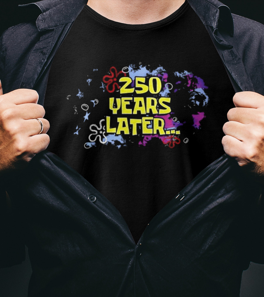 250 Years Later SpongeBob Time Card T-Shirt