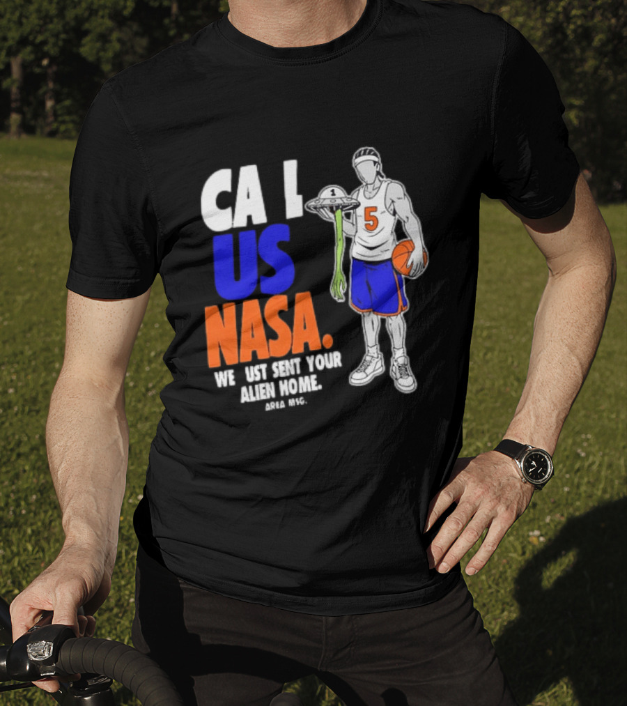 CA I US NASA We Just Sent Your Alien Home Basketball Player T-Shirt