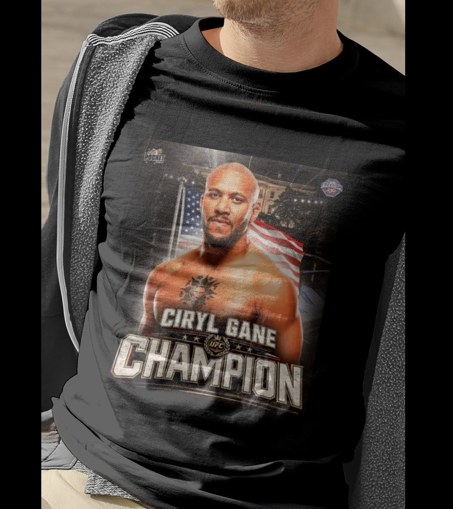Ciryl Gane Champion UFC American Pride T-Shirt