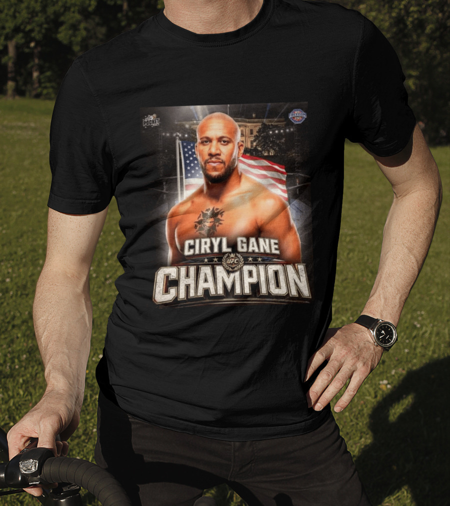 Ciryl Gane Champion UFC American Pride T-Shirt