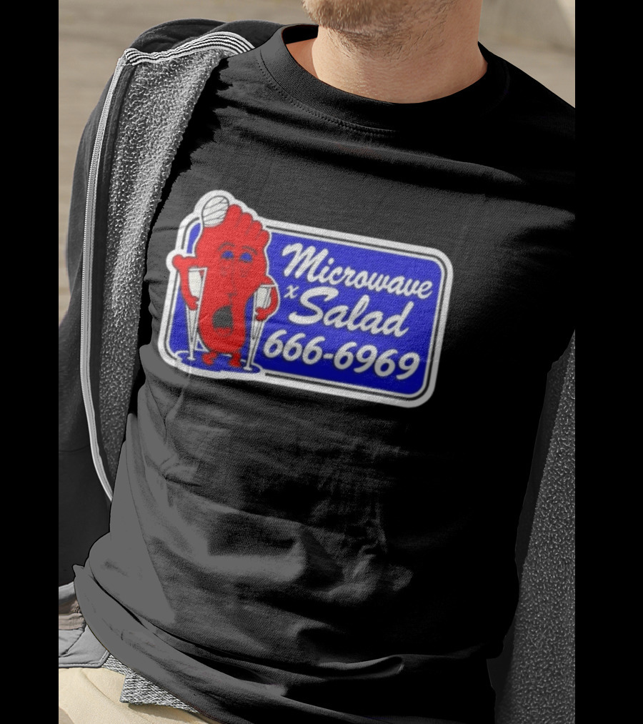 Microwave X Salad 666 6969 Red Foot With Crutches T-Shirt