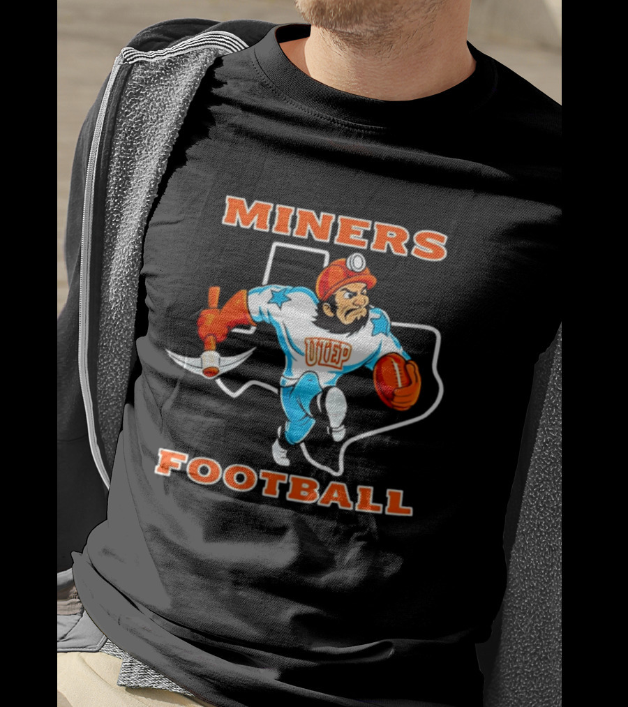 UTEP Miners Texas Football Mascot Cartoon T-Shirt