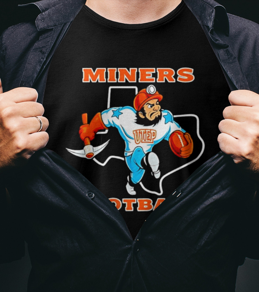 UTEP Miners Texas Football Mascot Cartoon T-Shirt