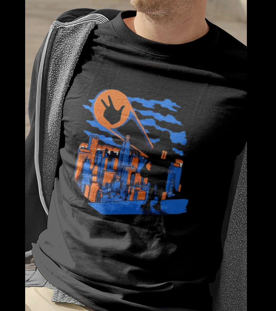 Jalen Brunson Three Points New York City Knicks NBA Basketball Player Skyline T-Shirt