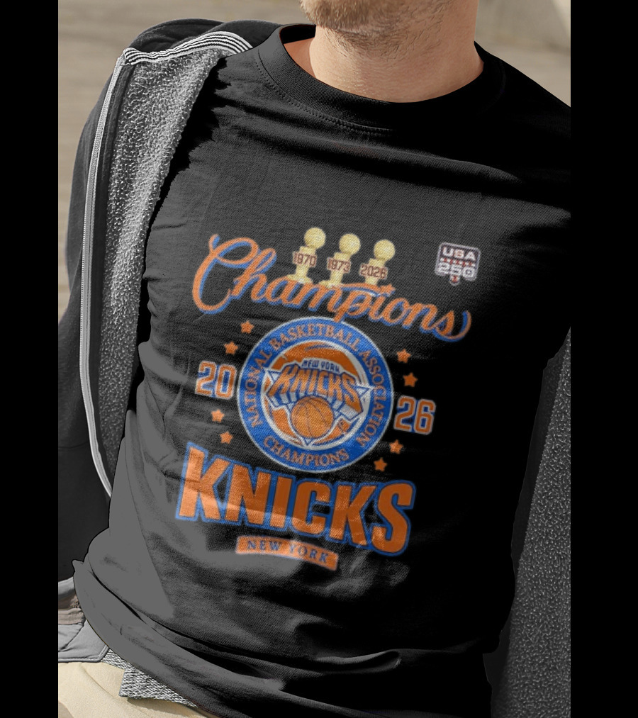 New York Knicks NBA Champions 1970 1973 2026 Trophies USA 250 T-Shirt