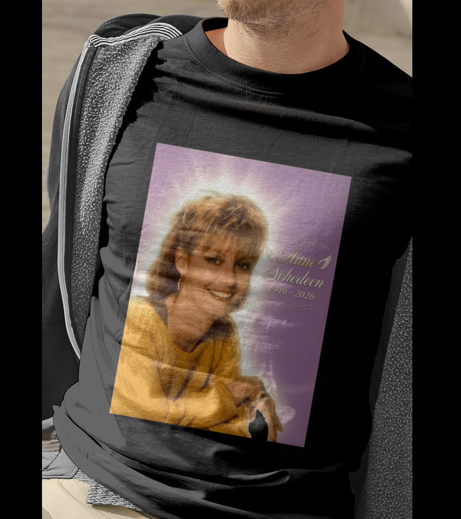 Anne Schedeen 1949 2026 Memorial Image With Angel Wings T-Shirt