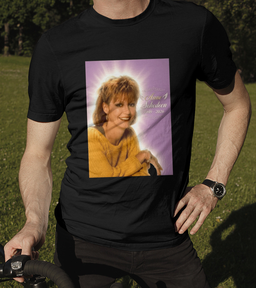Anne Schedeen 1949 2026 Memorial Image With Angel Wings T-Shirt