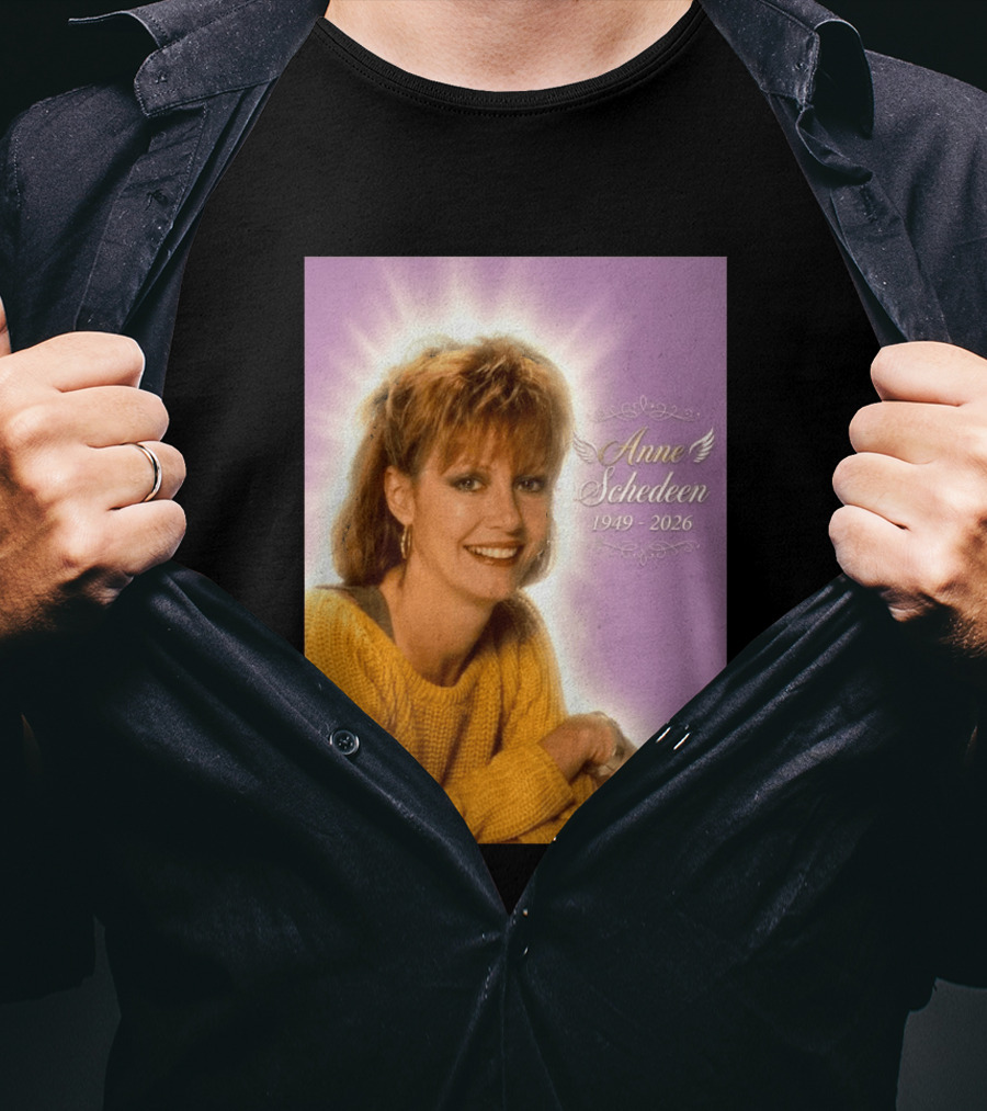 Anne Schedeen 1949 2026 Memorial Image With Angel Wings T-Shirt