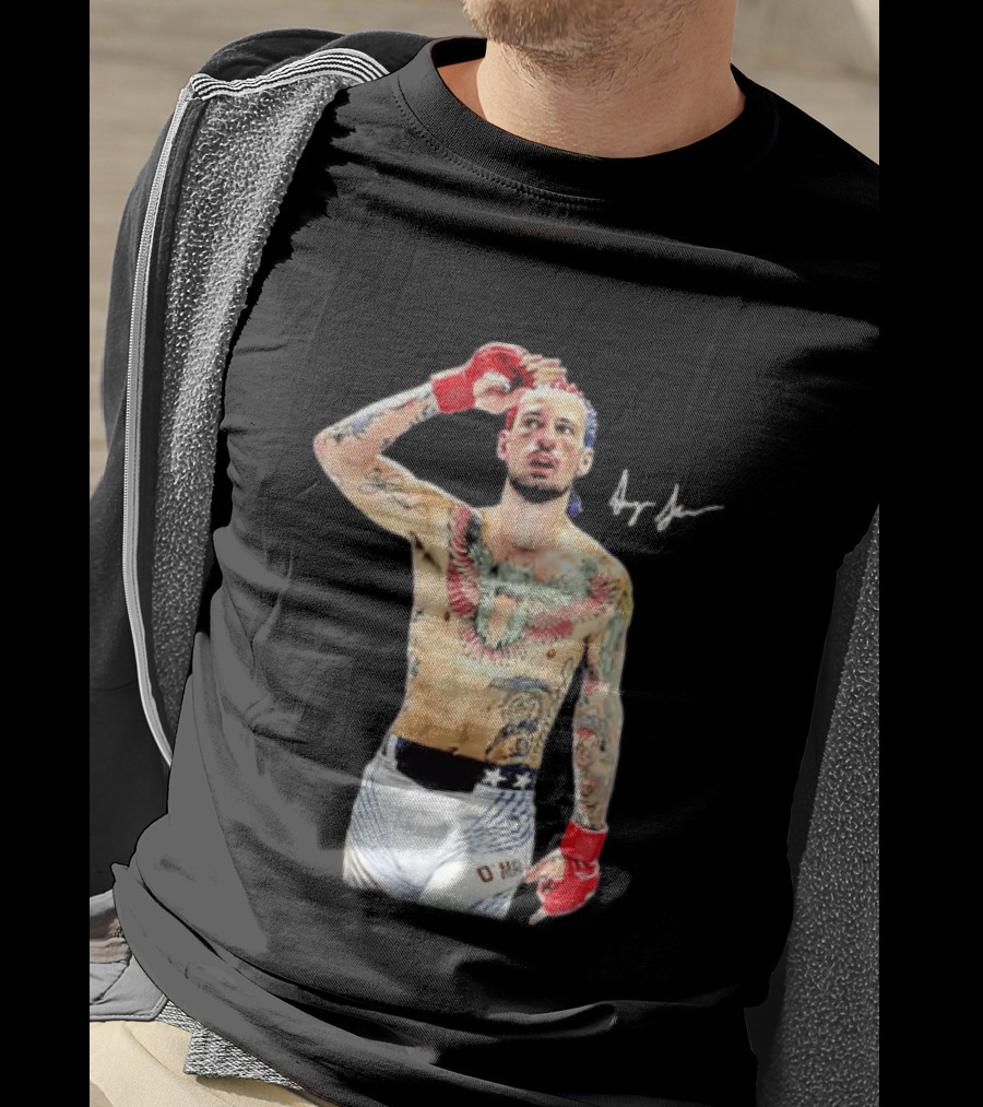 Sean O'Malley UFC MMA Fighter Autographed Pose T-Shirt