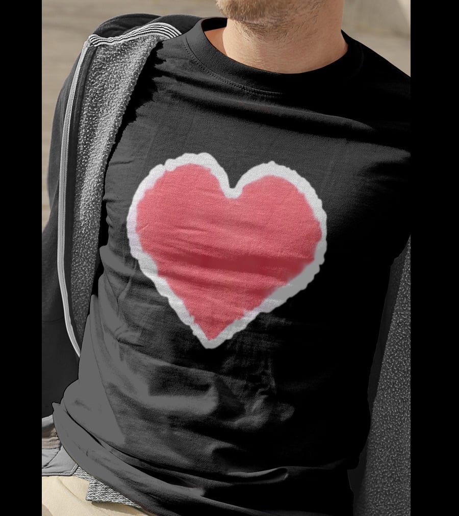 Tie Dye Heart Red Paint Splash T-Shirt