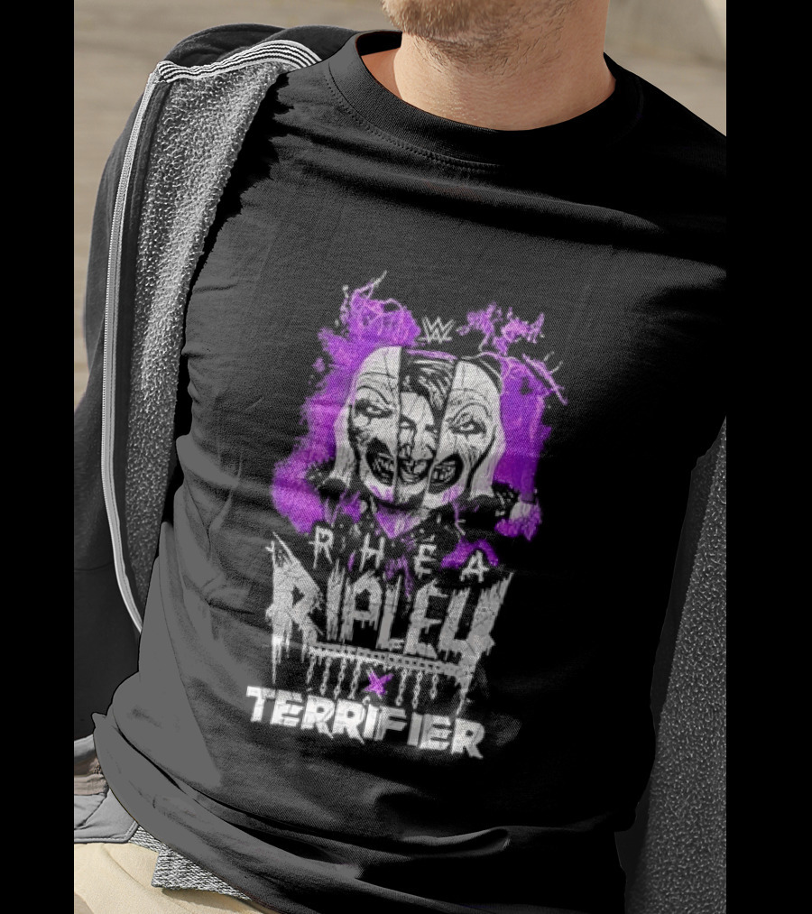 Rhea Ripley Terrifier Split Mask Purple WWE T-Shirt