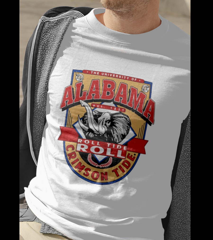 The University Of Alabama Crimson Tide Est 1831 Roll Tide Roll Elephants T-Shirt