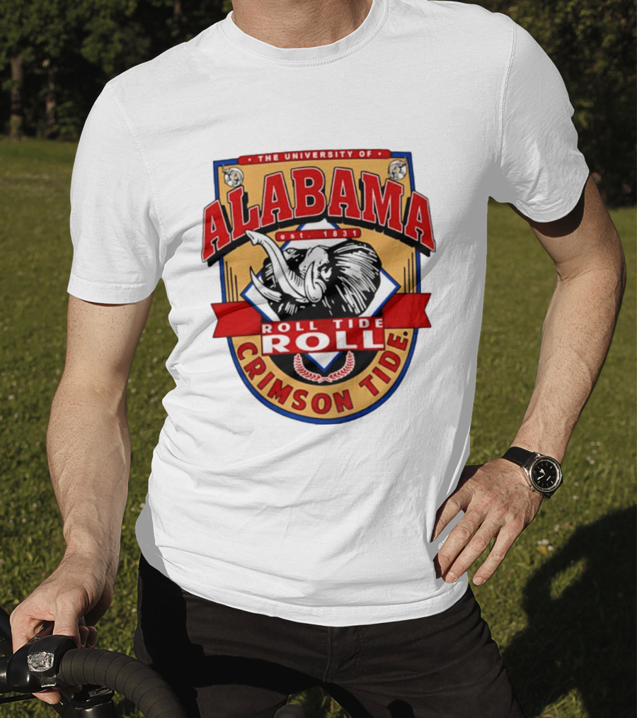 The University Of Alabama Crimson Tide Est 1831 Roll Tide Roll Elephants T-Shirt
