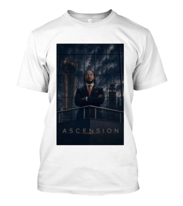 Ascension Jalen Brunson 2026 NBA Champs Trophy Victory Skyline T-Shirt