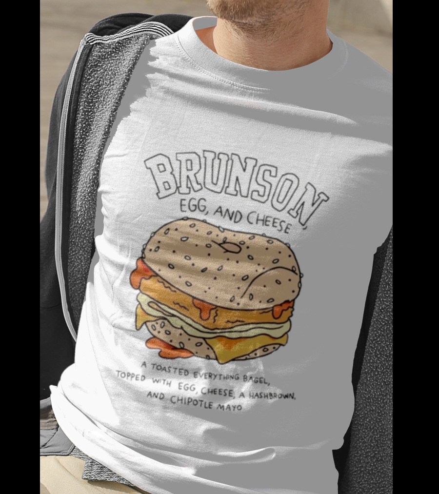 Brunson Egg And Cheese Toasted Everything Bagel With Egg Cheese Hashbrown Chipotle Mayo T-Shirt