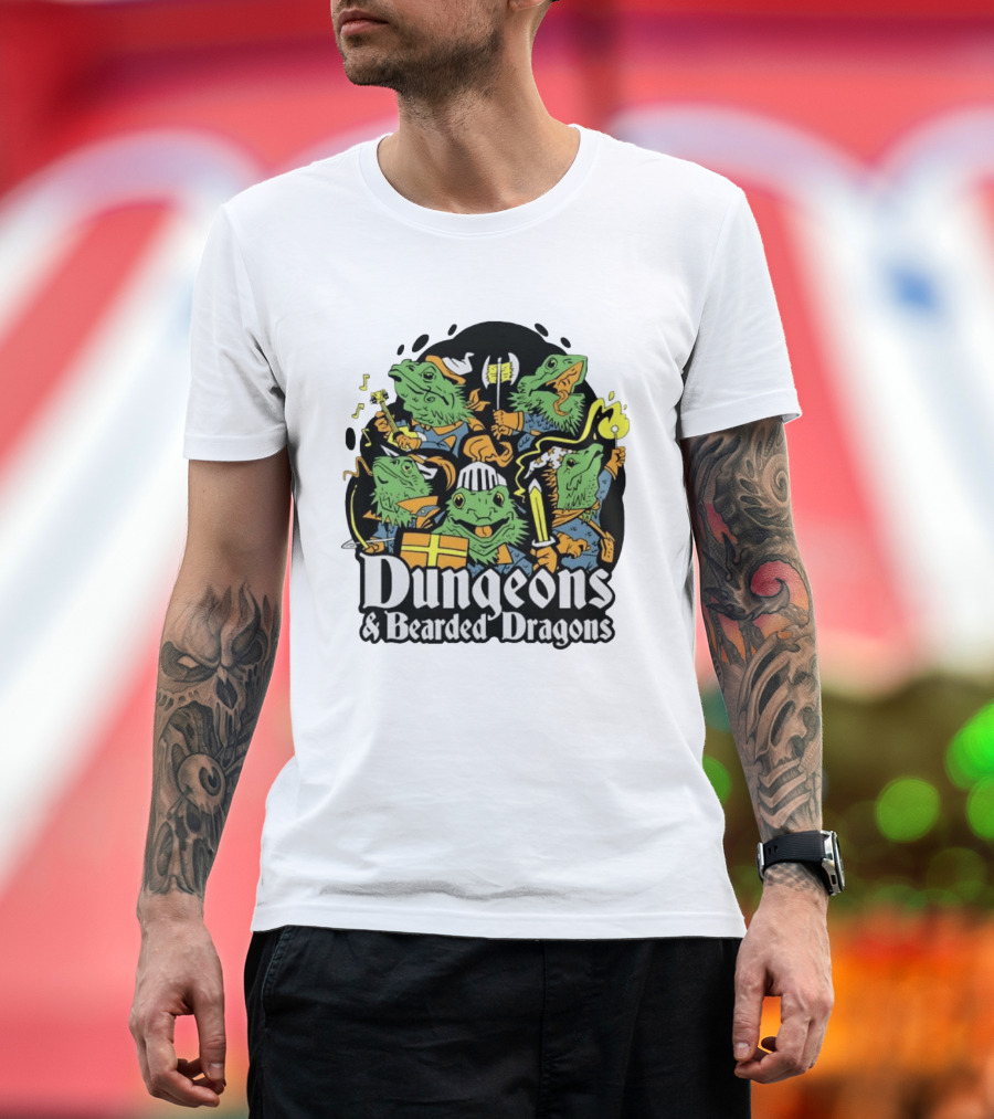 Dungeons And Bearded Dragons Adventurers Party Fantasy Game T-Shirt