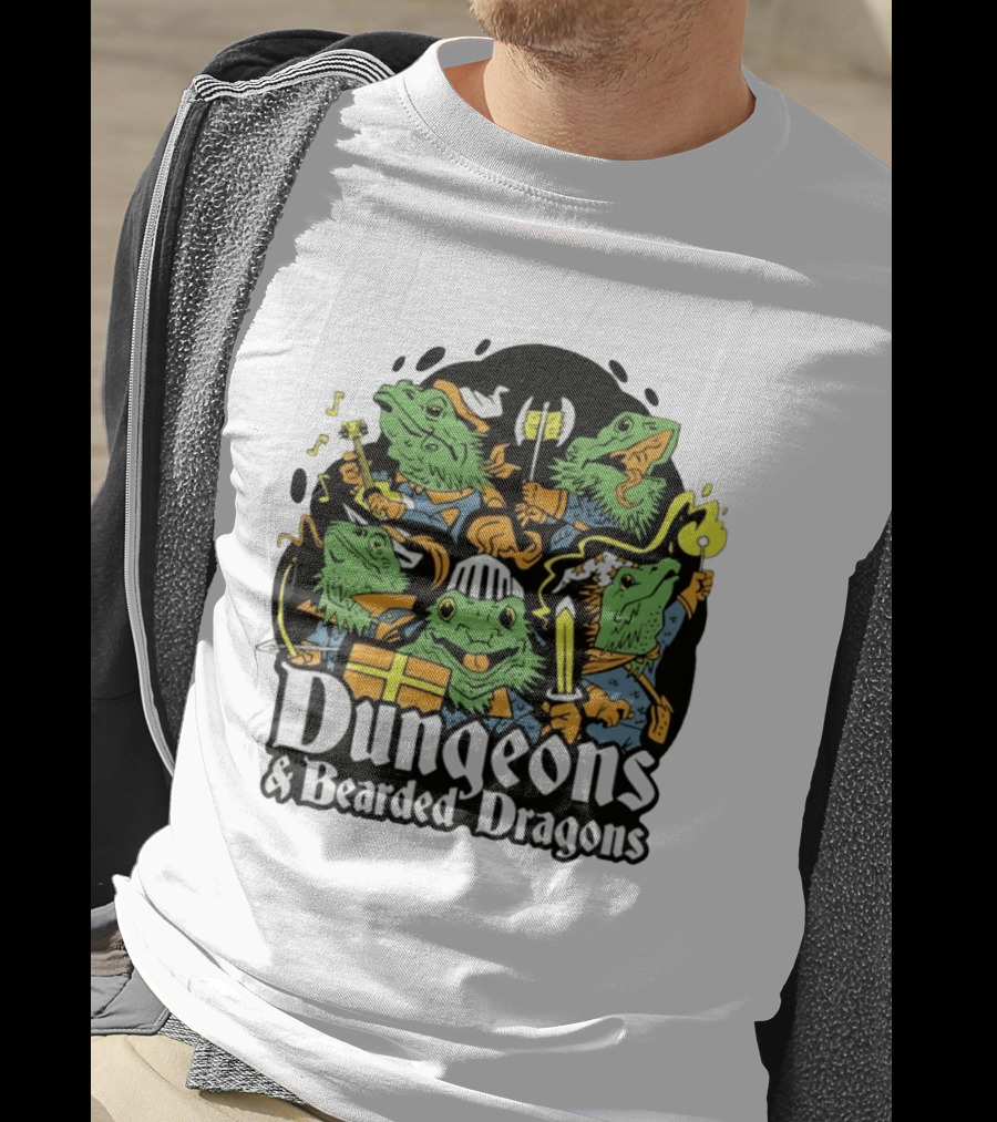 Dungeons And Bearded Dragons Adventurers Party Fantasy Game T-Shirt