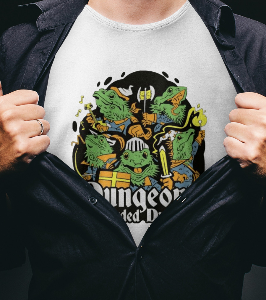 Dungeons And Bearded Dragons Adventurers Party Fantasy Game T-Shirt
