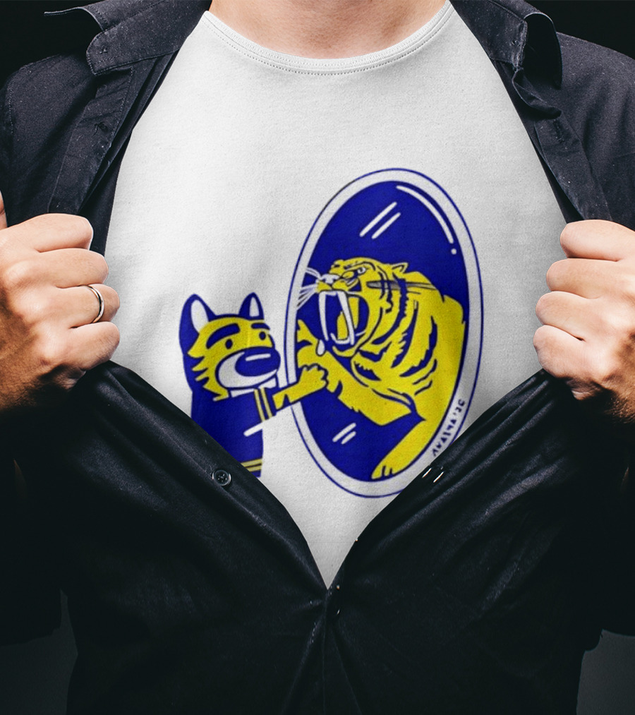 Gnash Predators Sabretooth Tiger Mirror Reflection T-Shirt