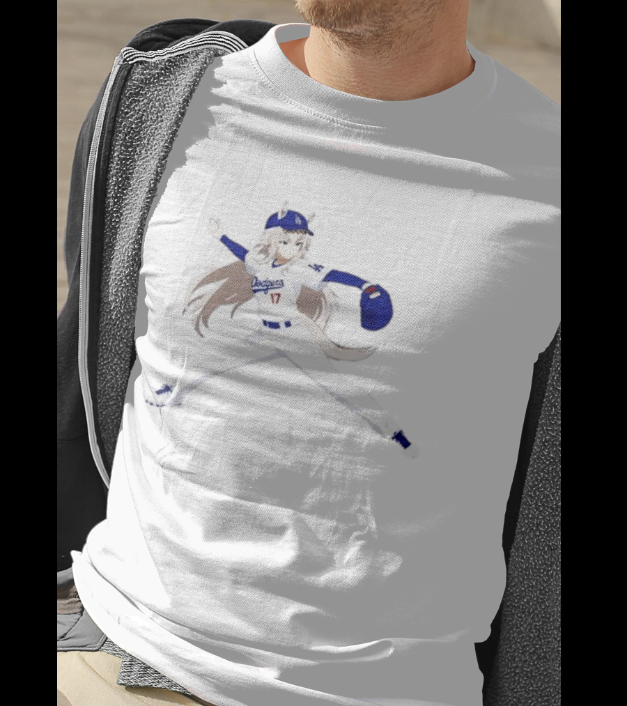 Shohei Ohtani Los Angeles Dodgers 17 Anime Girl Baseball Pitcher T-Shirt