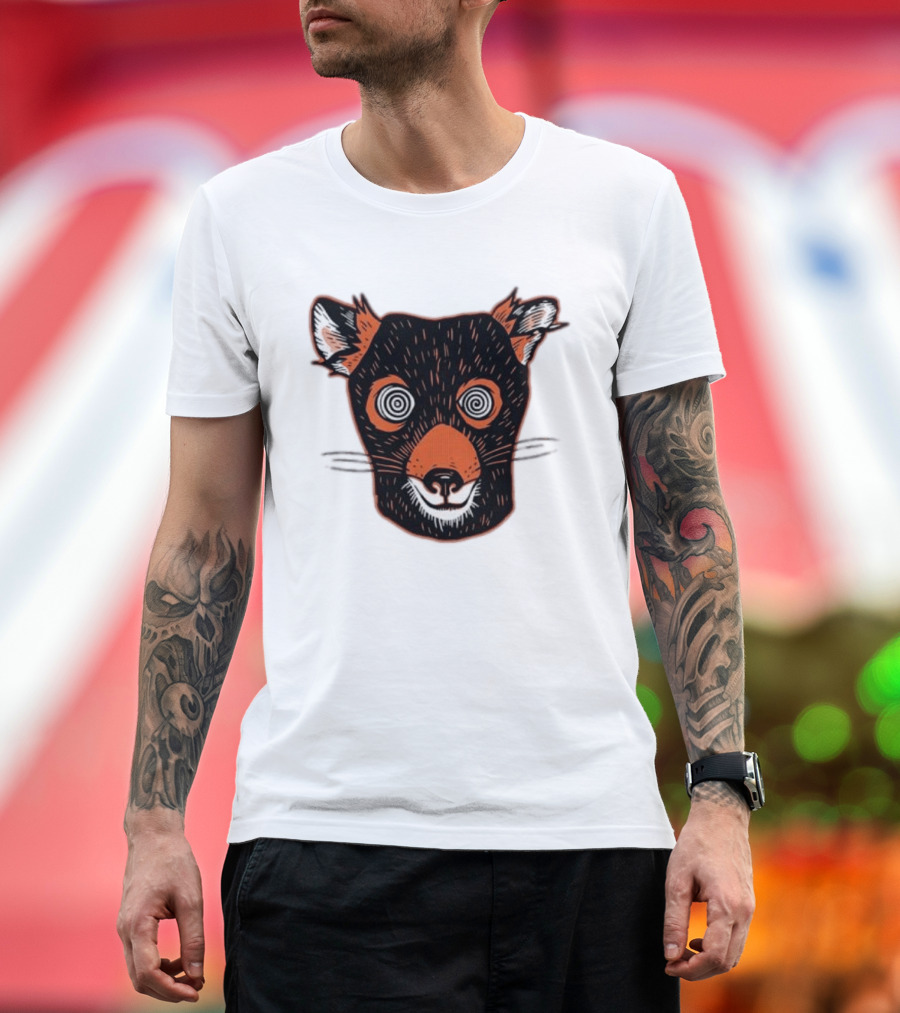 Tasmanian Devil Hypnotized Spiral Eyes Wildlife T-Shirt