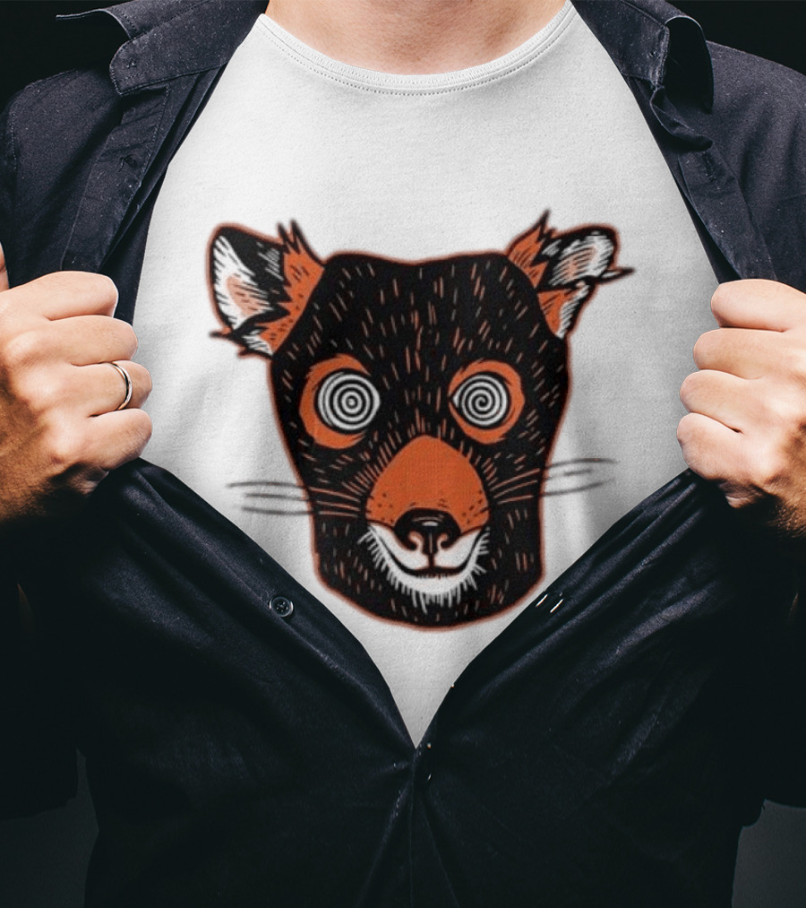 Tasmanian Devil Hypnotized Spiral Eyes Wildlife T-Shirt