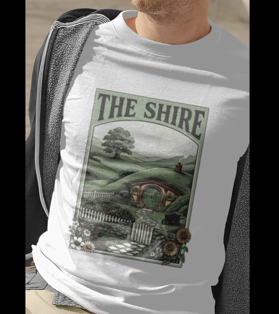 The Shire Hobbit Hole Rustic Countryside Scenery T-Shirt