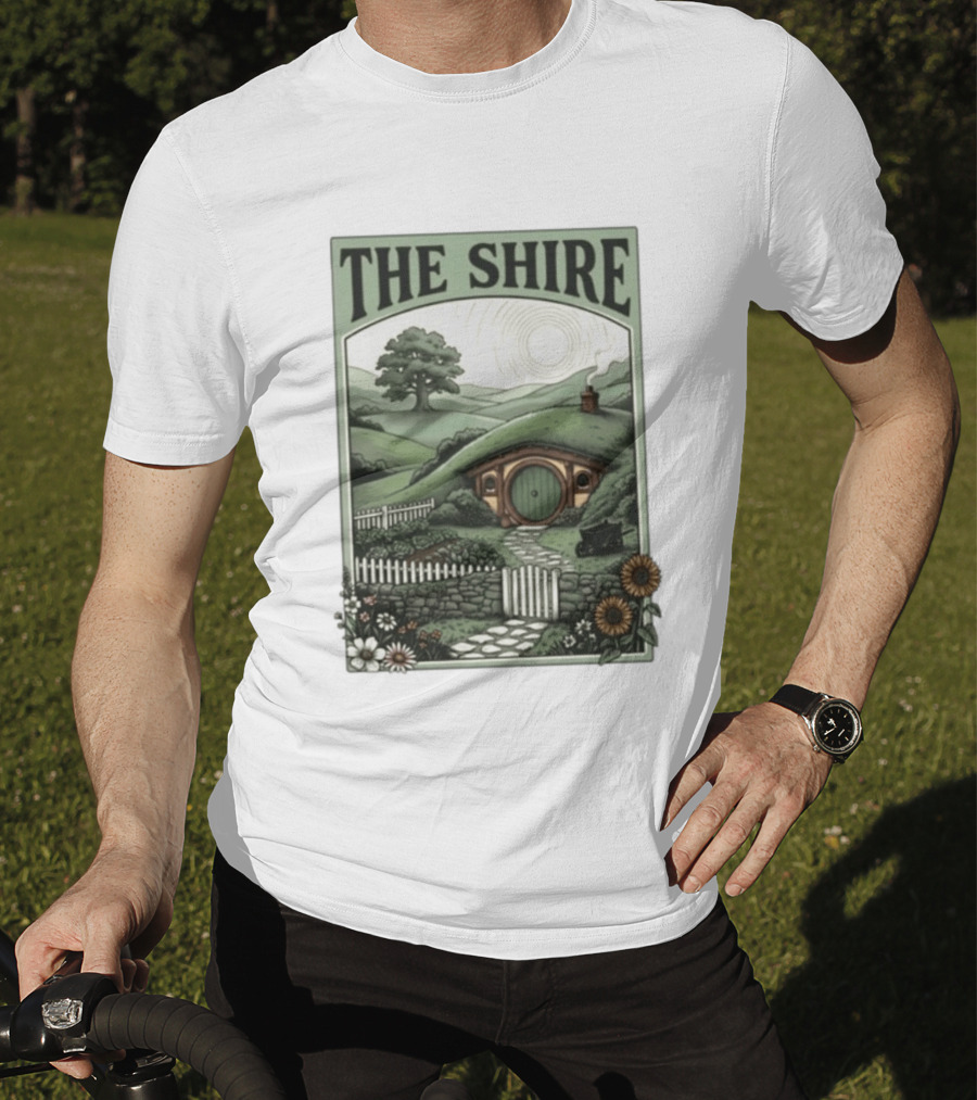 The Shire Hobbit Hole Rustic Countryside Scenery T-Shirt