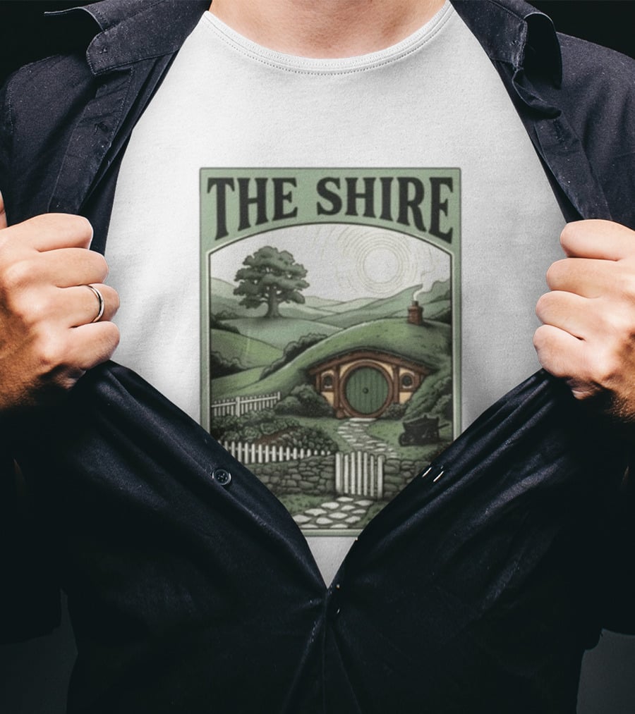The Shire Hobbit Hole Rustic Countryside Scenery T-Shirt