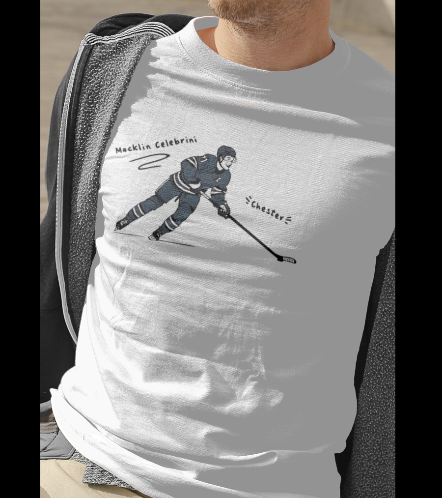 Macklin Celebrini San Jose Sharks Chester NHL Hockey Player T-Shirt