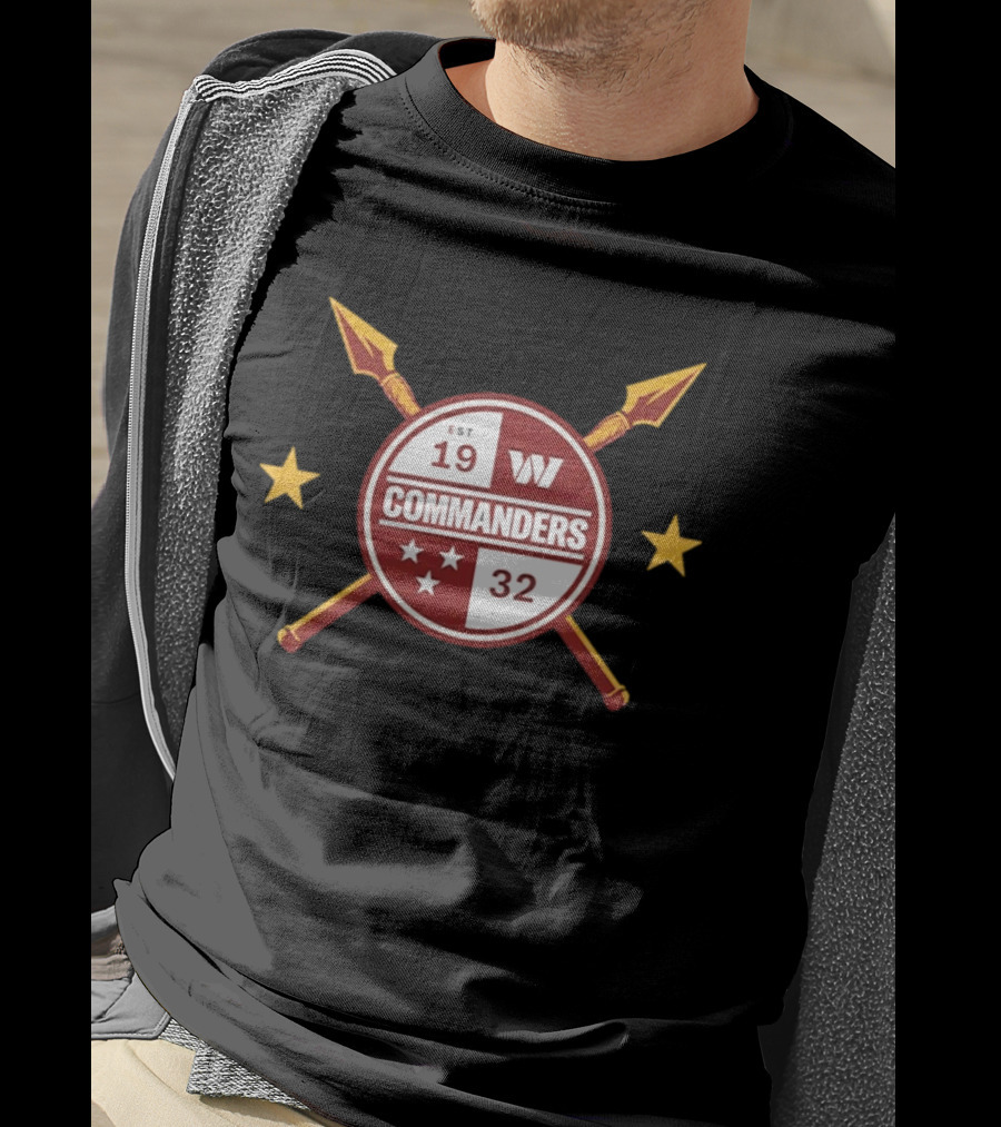 Washington Commanders Est 1932 W Logo Football T-Shirt