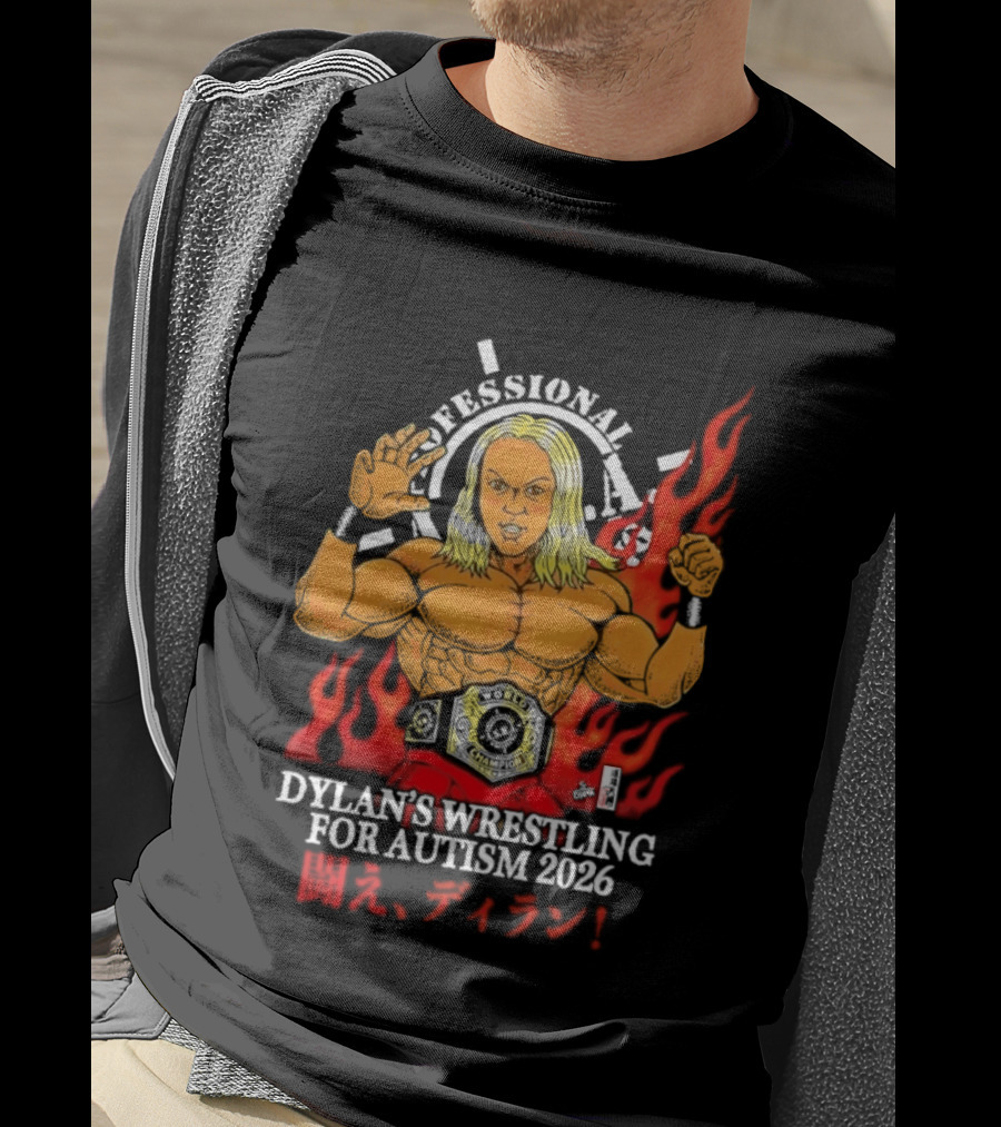 Professional Dylan's Wrestling For Autism 2026 T-Shirt