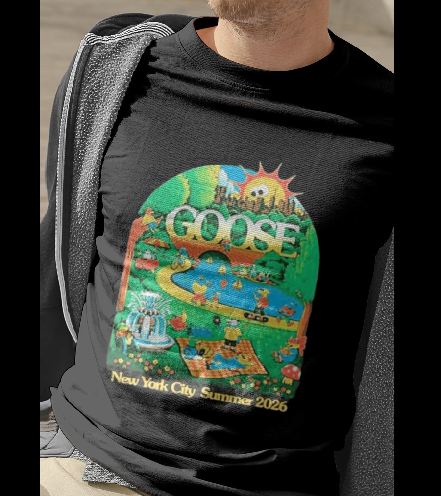 Goose New York City Central Park Summer 2026 Fun Scene T-Shirt