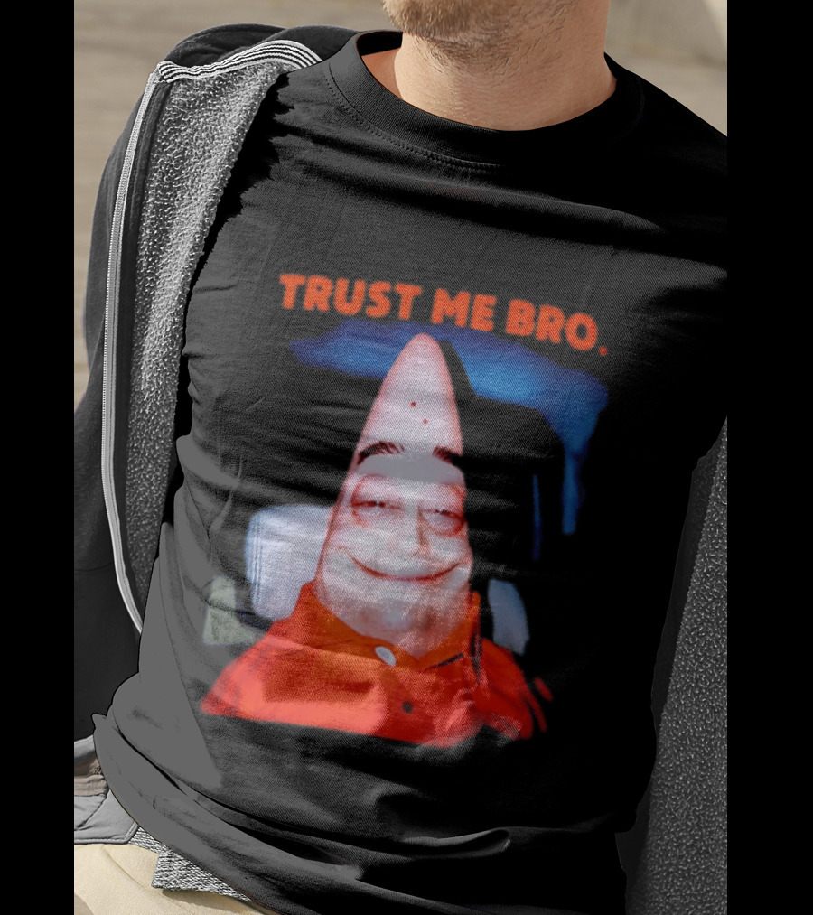 Patrick Trust Me Bro Funny Meme Face T-Shirt
