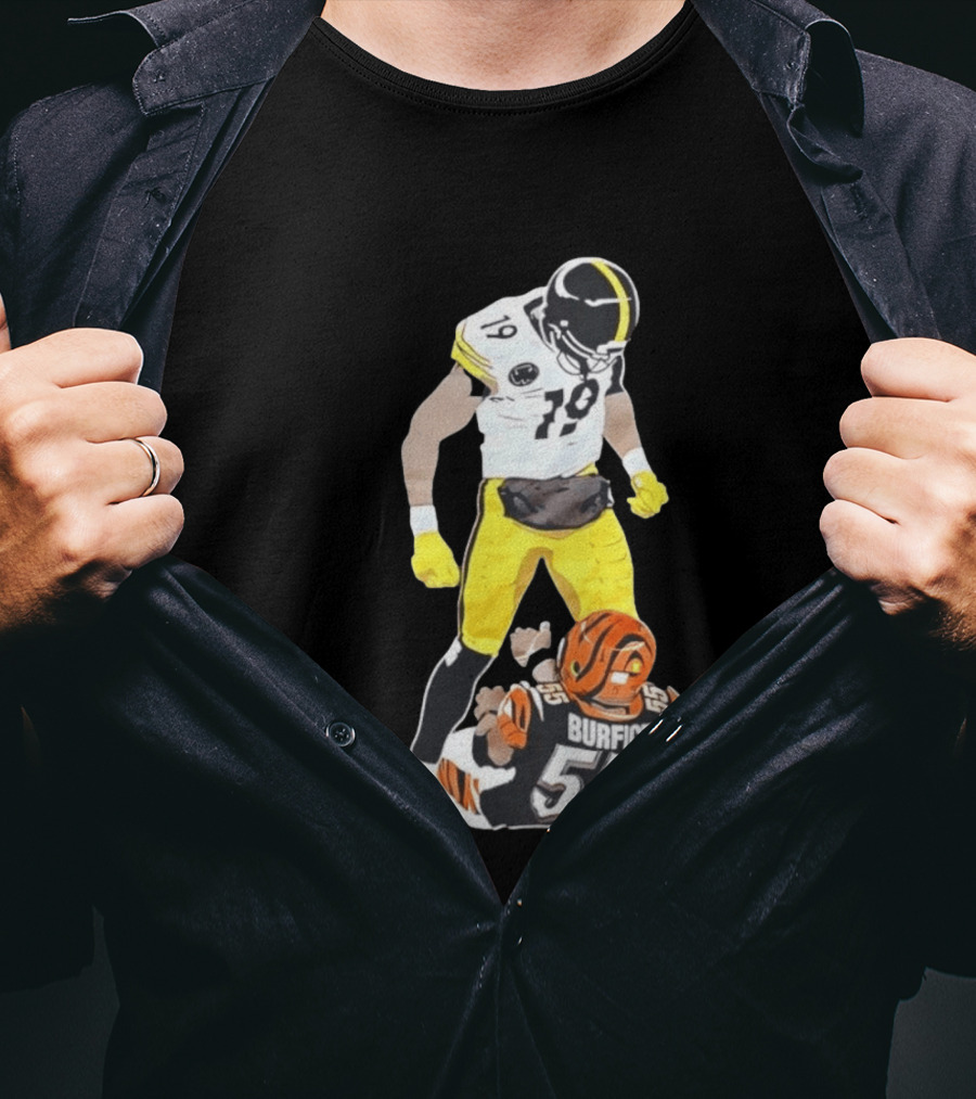 Pittsburgh Steelers JuJu Smith Schuster Over Vontaze Burfict NFL Highlight T-Shirt