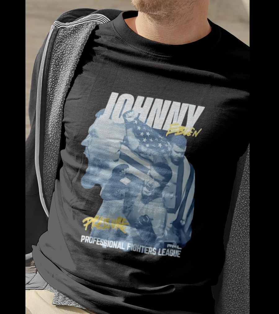 Johnny Eblen Pressure Professional Fighters League PFL American Flag T-Shirt