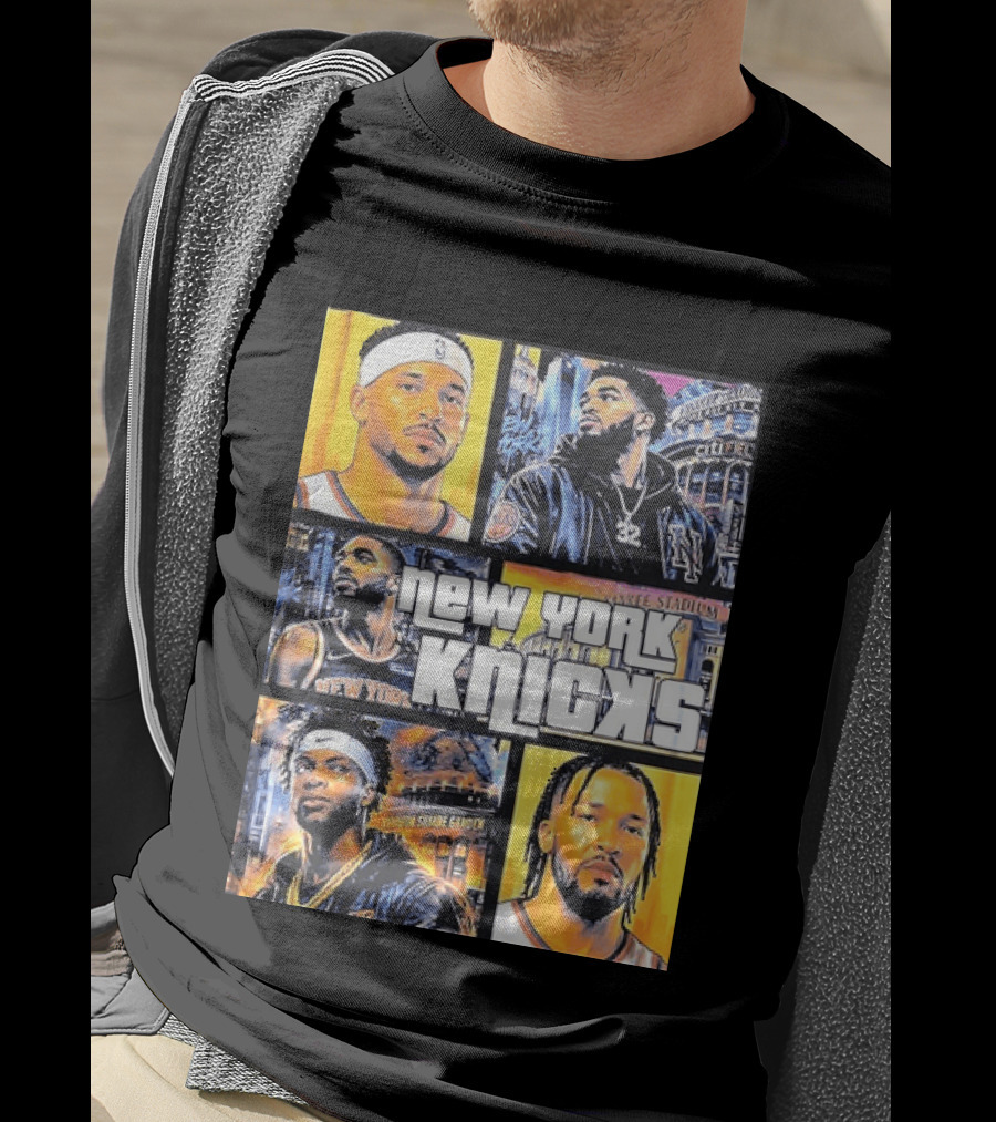 Josh Hart Karl Anthony Towns Mikal Bridges Julius Randle Jalen Brunson New York Knicks Yankee Stadium Madison Square Garden T-Shirt