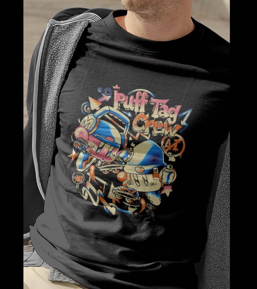 Kirby Puff Tag Crew Retro Graffiti T-Shirt
