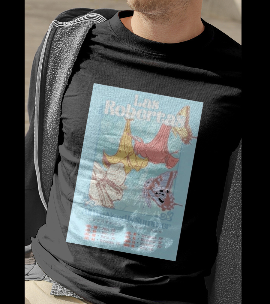 Las Robertas All We Need Is Summer European Tour 2026 Butterfly Floral T-Shirt