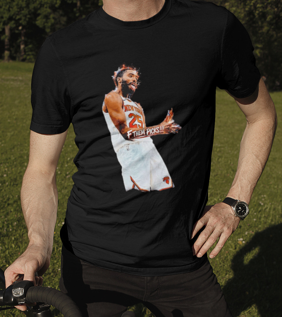 Mikal Bridges New York Knicks 25 F Them Picks T-Shirt
