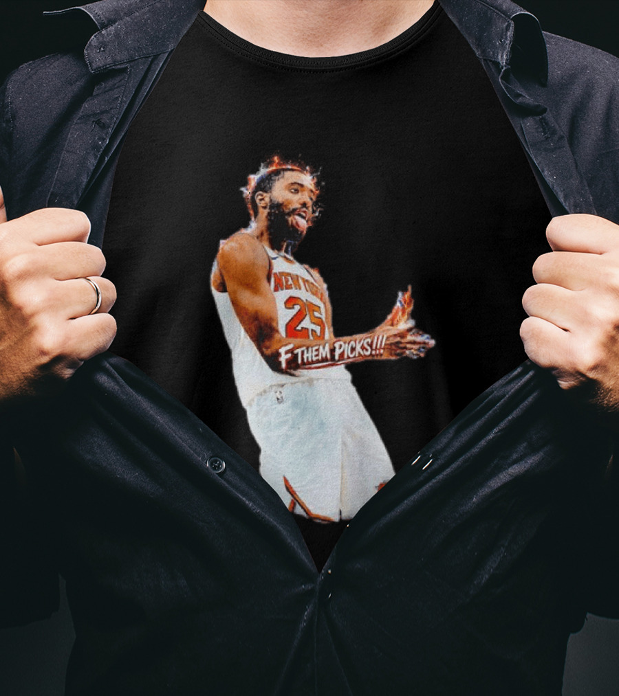 Mikal Bridges New York Knicks 25 F Them Picks T-Shirt