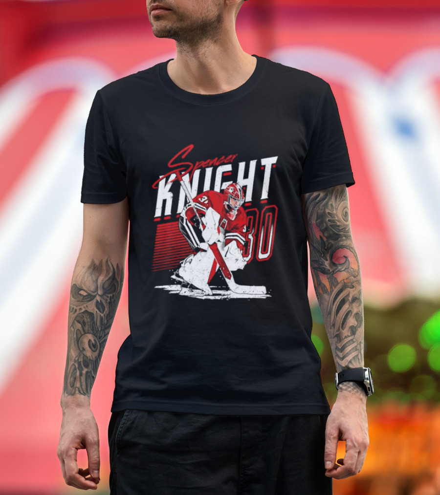 Florida Panthers Spencer Knight Number 30 NHL Stripes T-Shirt